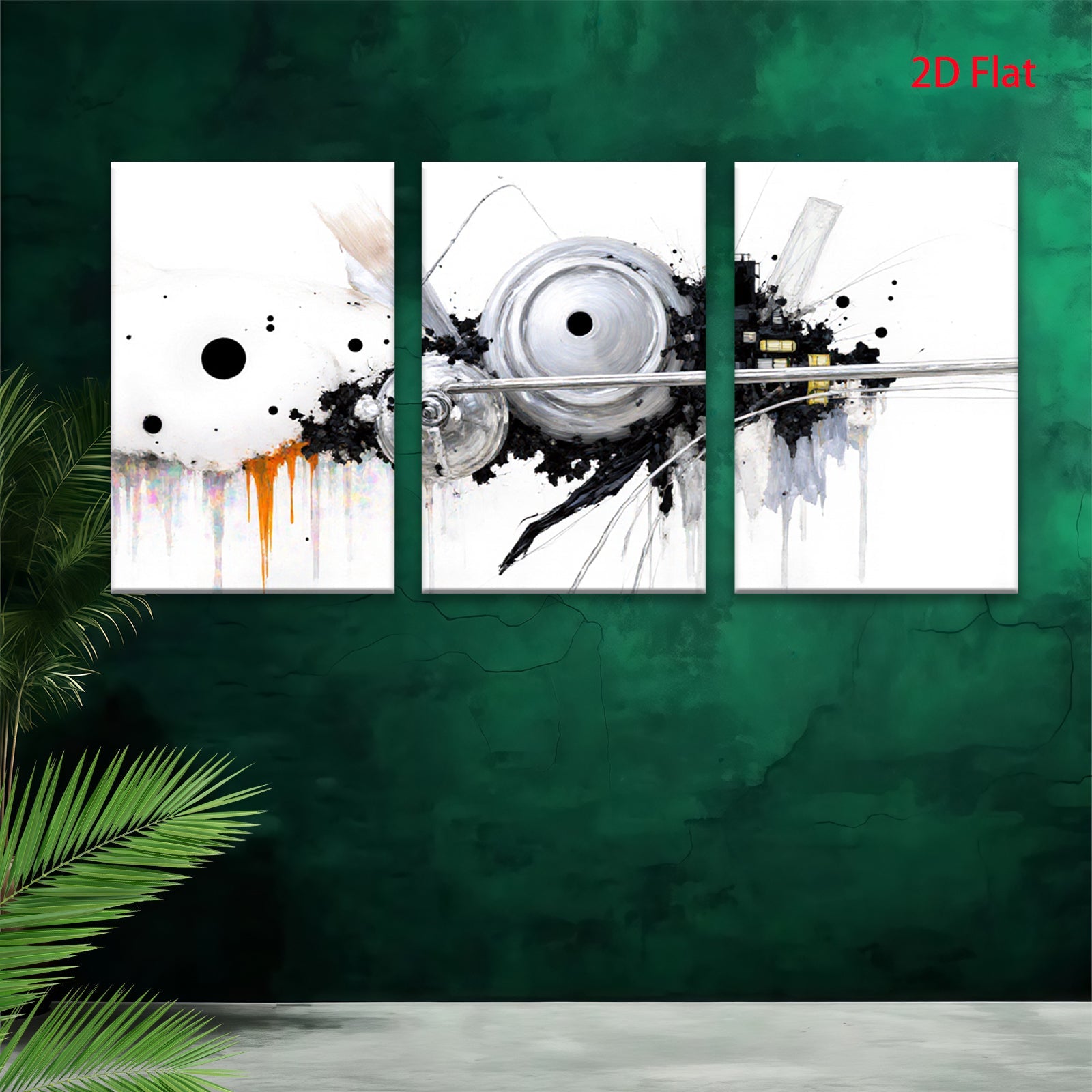 2D flat 1pc Abstract Mechanical Flight Modern Wall Art Decor Living Room Bedroom Home Office Canvas Prints Framed Ready to Hang Gallery Wrapped Giclee