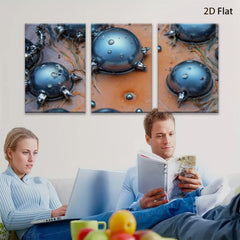 2D flat 1pc Abstract Metallic Spheres Unique Wall Art Decor Living Room Bedroom Modern Farmhouse Gallery Wrapped Canvas Prints