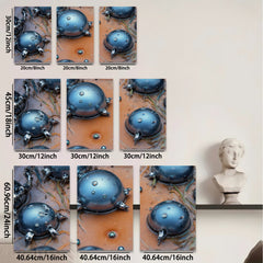 2D flat 1pc Abstract Metallic Spheres Unique Wall Art Decor Living Room Bedroom Modern Farmhouse Gallery Wrapped Canvas Prints