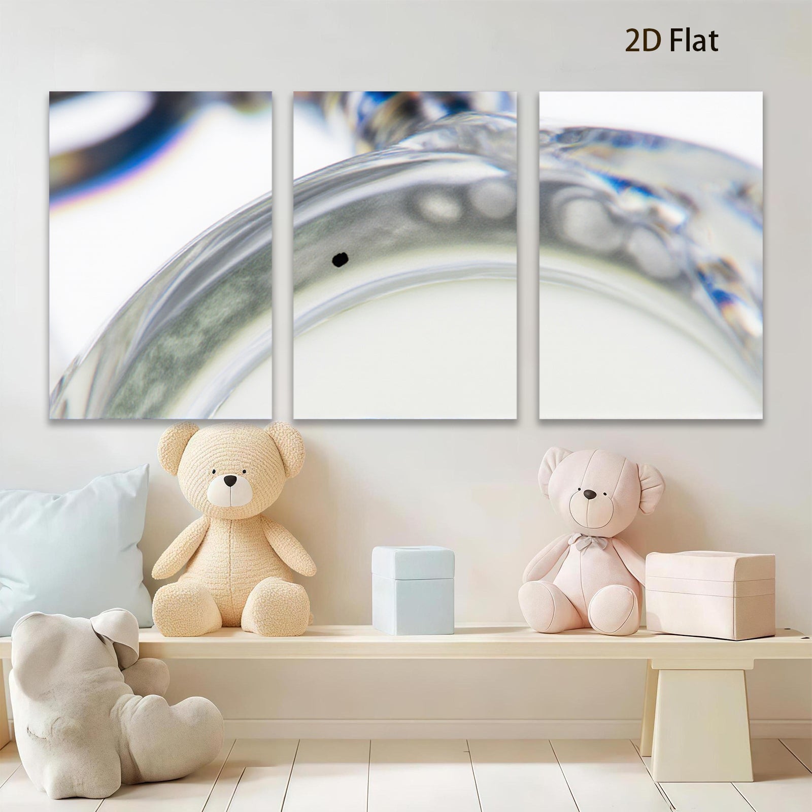 2D flat 1pc Abstract Microscopic View Artistic Wall Decor Living Room Bedroom Modern Farmhouse Gallery Wrapped Canvas Print Ready to Hang