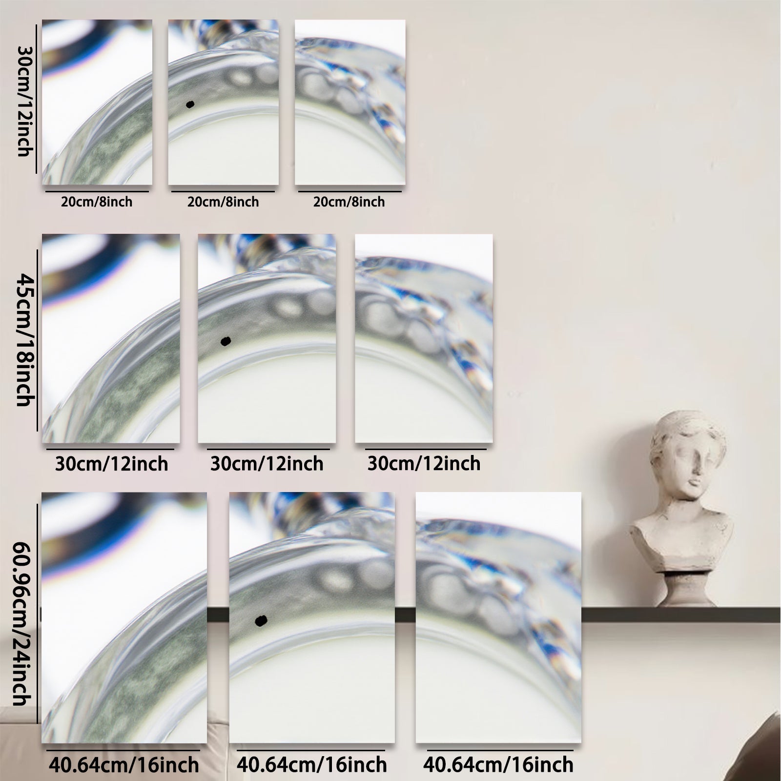 2D flat 1pc Abstract Microscopic View Artistic Wall Decor Living Room Bedroom Modern Farmhouse Gallery Wrapped Canvas Print Ready to Hang