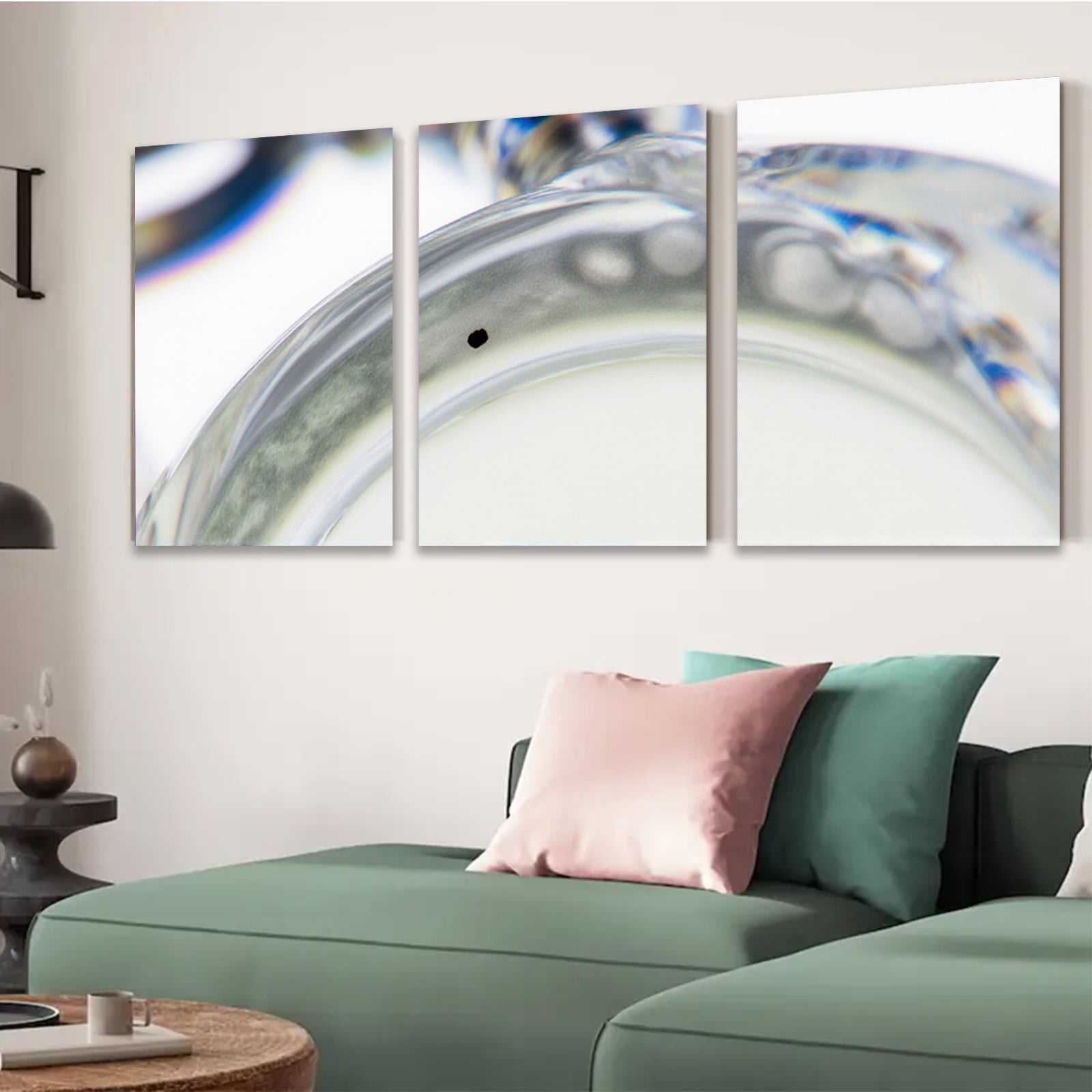 2D flat 1pc Abstract Microscopic View Artistic Wall Decor Living Room Bedroom Modern Farmhouse Gallery Wrapped Canvas Print Ready to Hang