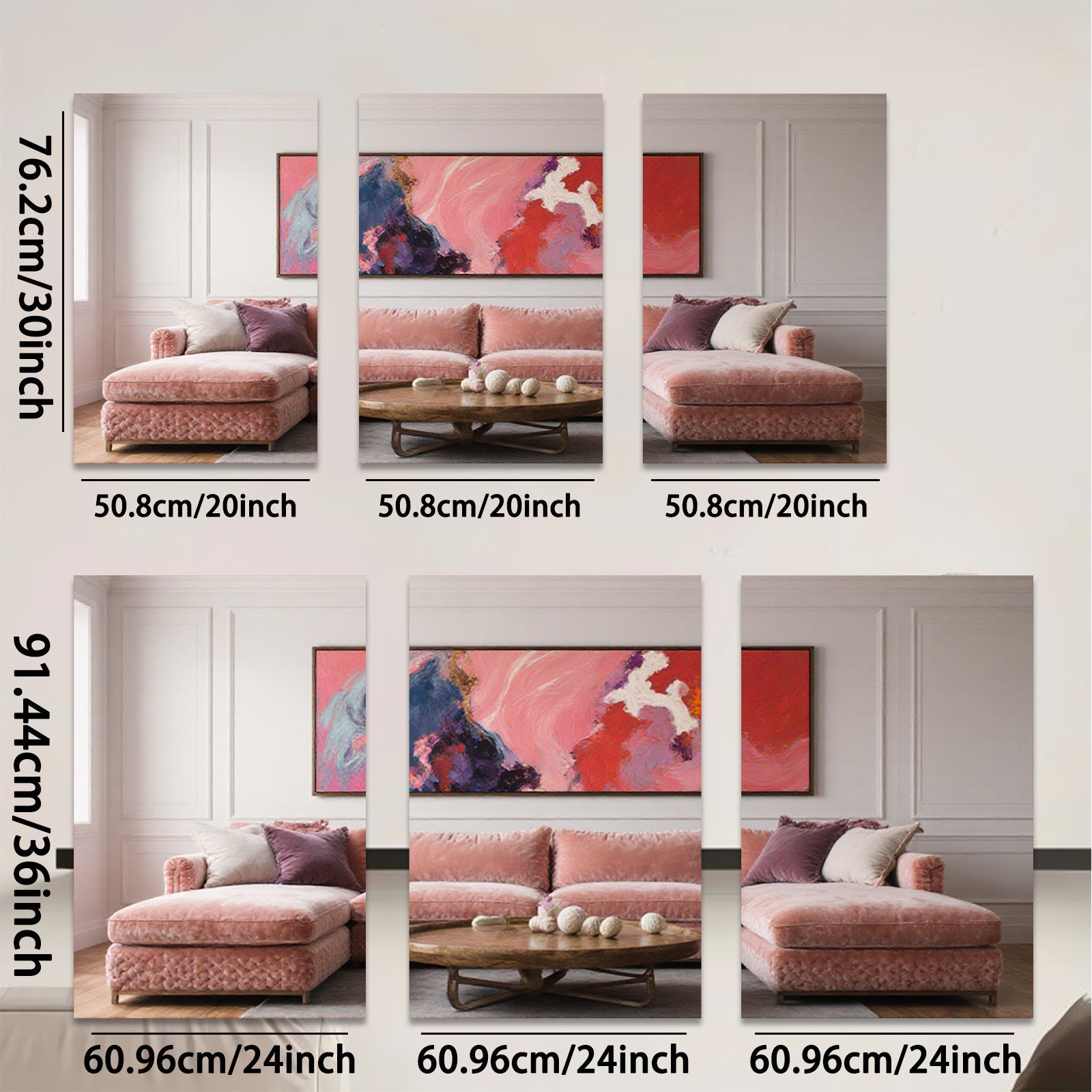 2D flat 1pc Abstract Pink Bloom Canvas Wall Art Living Room Bedroom Decor Modern Farmhouse Gallery Wrapped Ready to Hang Large Size