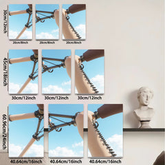 2D flat 1pc Abstract Sculpture Sky View Modern Art Canvas Wall Decor Living Room Bedroom Office Gallery Wrapped Art Prints Trending Now Stylish Home