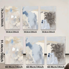 2D flat 1pc Abstract Sky Wash Coastal Home Decor Farmhouse Wall Art Modern Living Room Bedroom Canvas Print Large Size