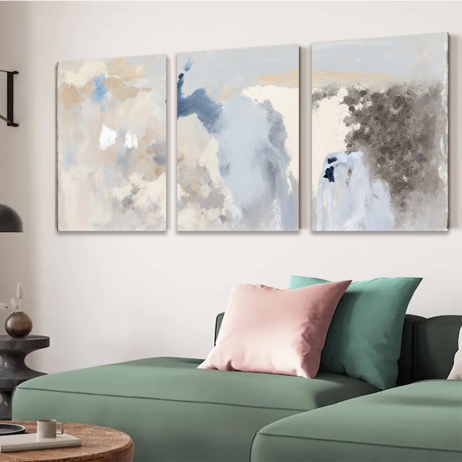 2D flat 1pc Abstract Sky Wash Coastal Home Decor Farmhouse Wall Art Modern Living Room Bedroom Canvas Print Large Size