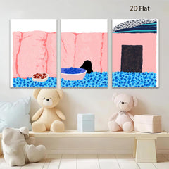 2D flat 1pc Abstract Still Life with Bowls Modern Farmhouse Wall Art Living Room Bedroom Decor Canvas Prints Minimalist Aesthetic Home Accents
