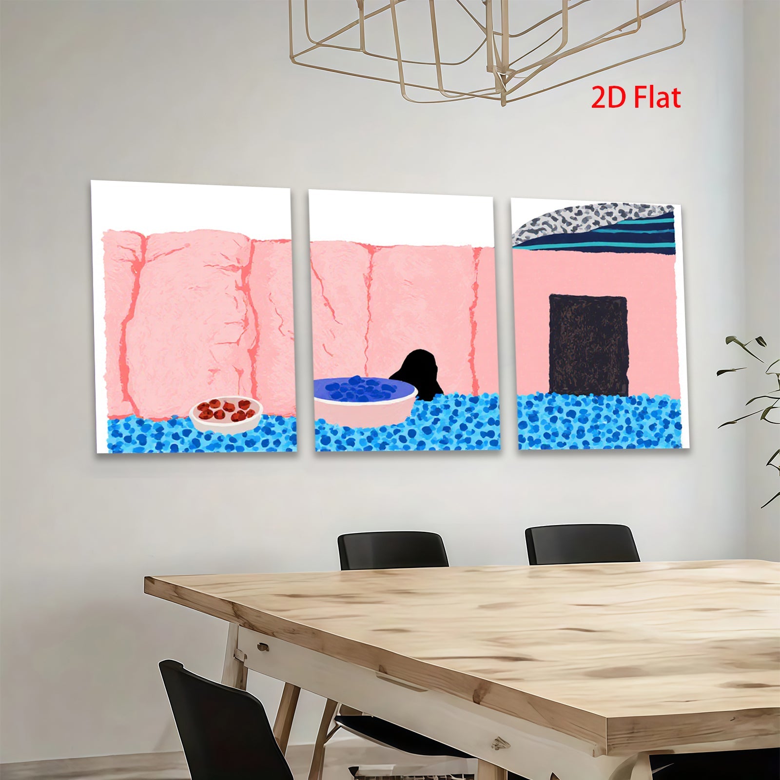 2D flat 1pc Abstract Still Life with Bowls Modern Farmhouse Wall Art Living Room Bedroom Decor Canvas Prints Minimalist Aesthetic Home Accents