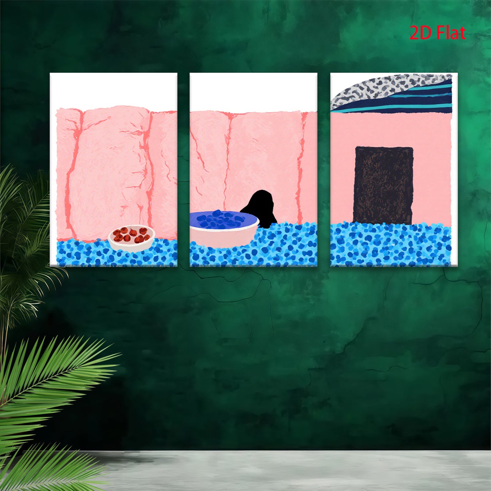 2D flat 1pc Abstract Still Life with Bowls Modern Farmhouse Wall Art Living Room Bedroom Decor Canvas Prints Minimalist Aesthetic Home Accents