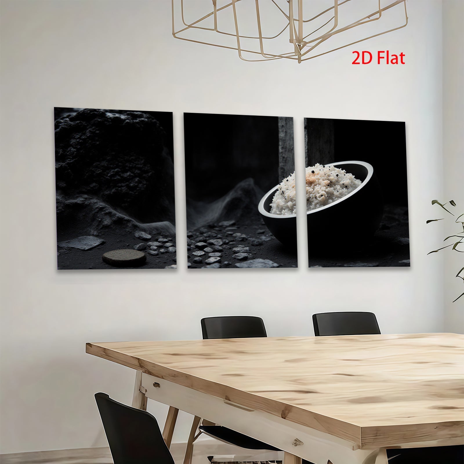 2D flat 1pc Abstract Stone Bowl Still Life Modern Farmhouse Wall Art Dining Room Living Room Gallery Wrapped Canvas Prints Ready to Hang