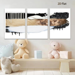 2D flat 1pc Abstract Texture Brushstrokes Modern Wall Art Canvas Prints Living Room Bedroom Decor Gallery Wrapped Stretched Framed Ready to Hang