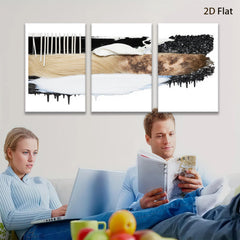 2D flat 1pc Abstract Texture Brushstrokes Modern Wall Art Canvas Prints Living Room Bedroom Decor Gallery Wrapped Stretched Framed Ready to Hang
