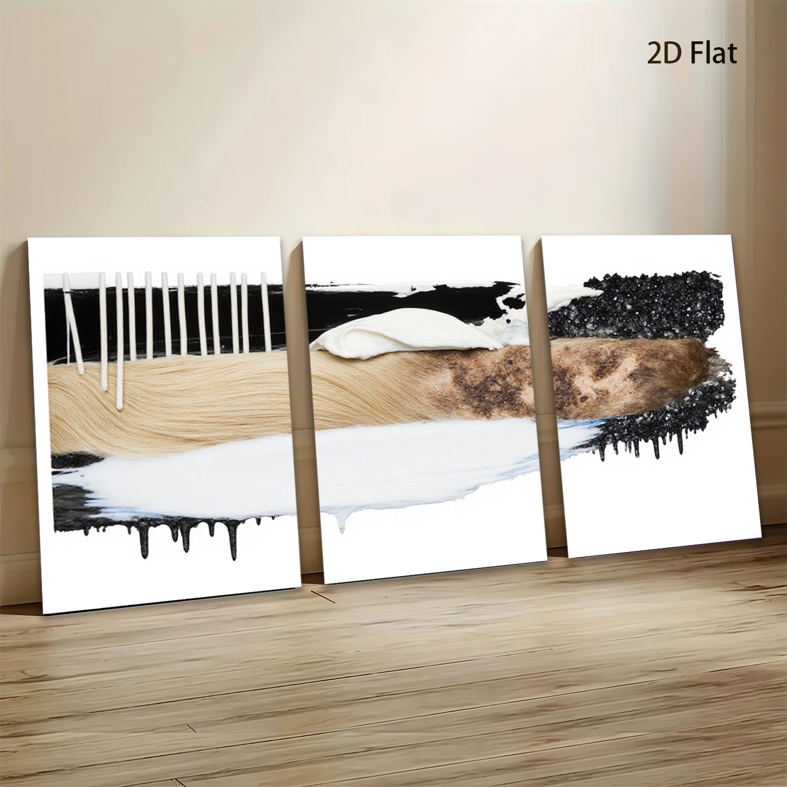 2D flat 1pc Abstract Texture Brushstrokes Modern Wall Art Canvas Prints Living Room Bedroom Decor Gallery Wrapped Stretched Framed Ready to Hang
