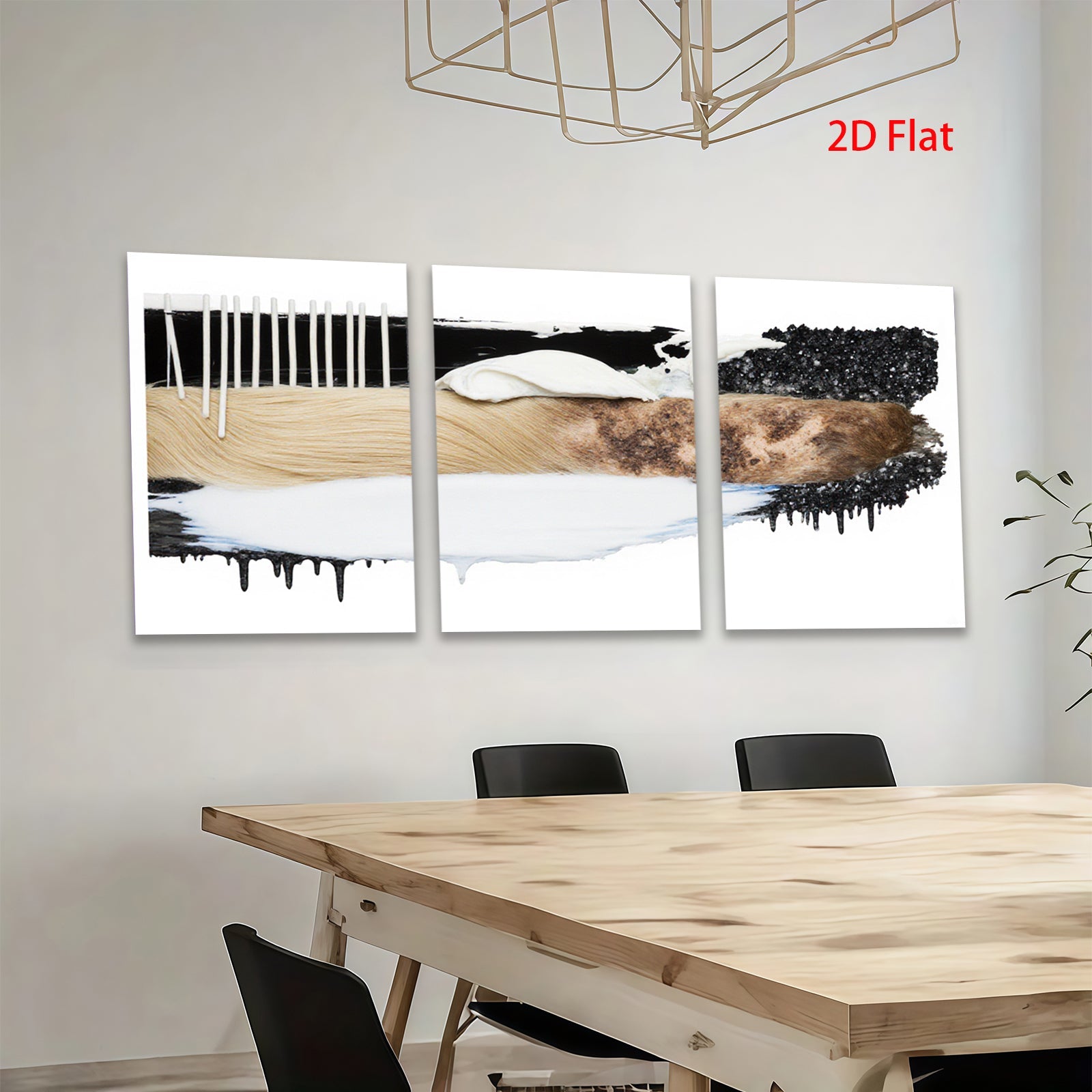 2D flat 1pc Abstract Texture Brushstrokes Modern Wall Art Canvas Prints Living Room Bedroom Decor Gallery Wrapped Stretched Framed Ready to Hang
