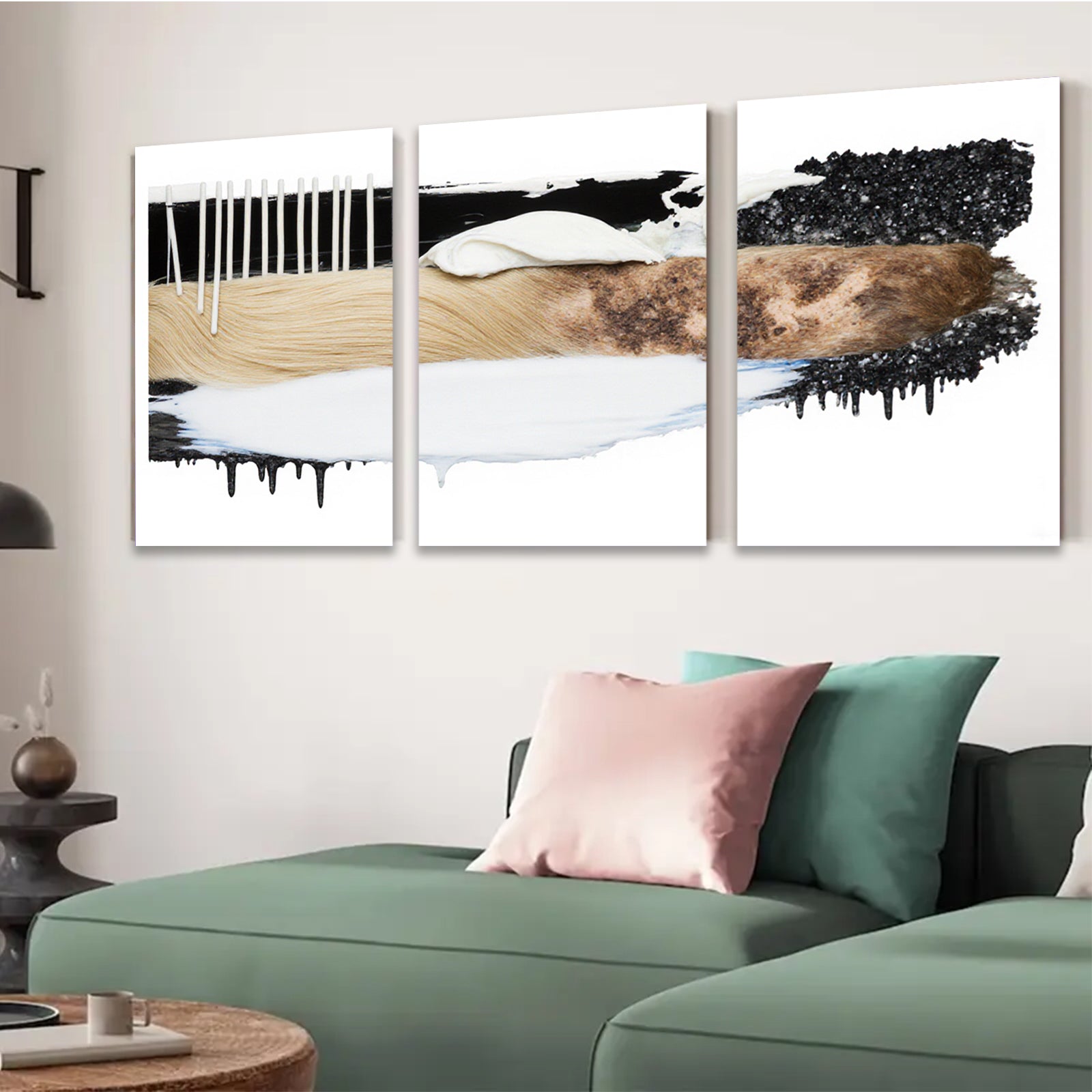 2D flat 1pc Abstract Texture Brushstrokes Modern Wall Art Canvas Prints Living Room Bedroom Decor Gallery Wrapped Stretched Framed Ready to Hang