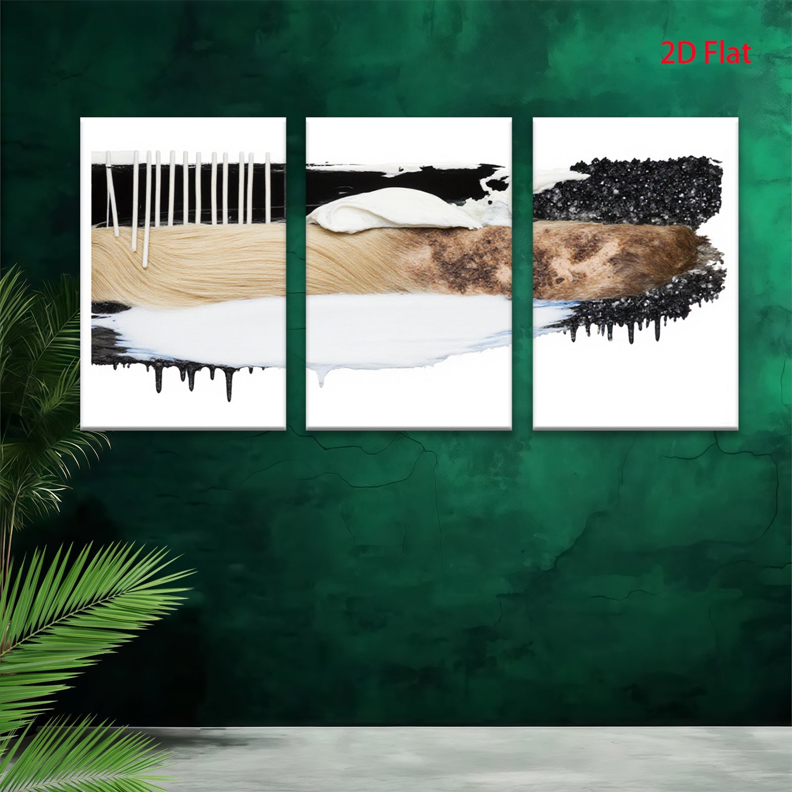2D flat 1pc Abstract Texture Brushstrokes Modern Wall Art Canvas Prints Living Room Bedroom Decor Gallery Wrapped Stretched Framed Ready to Hang