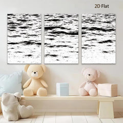 2D flat 1pc Abstract Texture Canvas Wall Art Modern Farmhouse Decor Living Room Bedroom Gallery Wrapped Ready to Hang Coastal Home Decor
