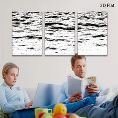 2D flat 1pc Abstract Texture Canvas Wall Art Modern Farmhouse Decor Living Room Bedroom Gallery Wrapped Ready to Hang Coastal Home Decor