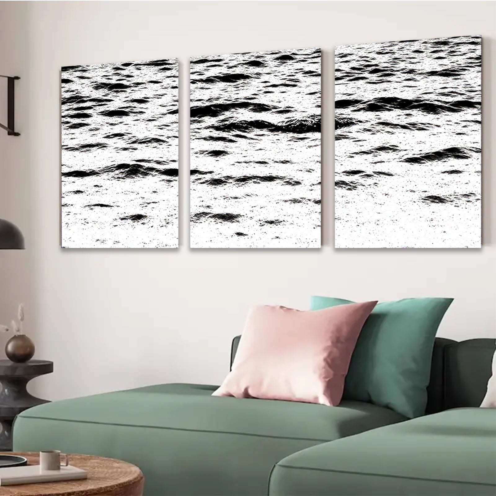 2D flat 1pc Abstract Texture Canvas Wall Art Modern Farmhouse Decor Living Room Bedroom Gallery Wrapped Ready to Hang Coastal Home Decor