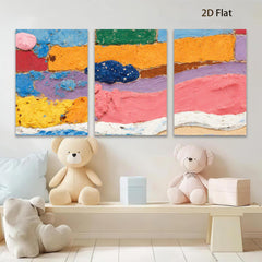 2D flat 1pc Abstract Textured Canvas Wall Art Modern Farmhouse Living Room Bedroom Decor Gallery Wrapped Ready to Hang Canvas Prints