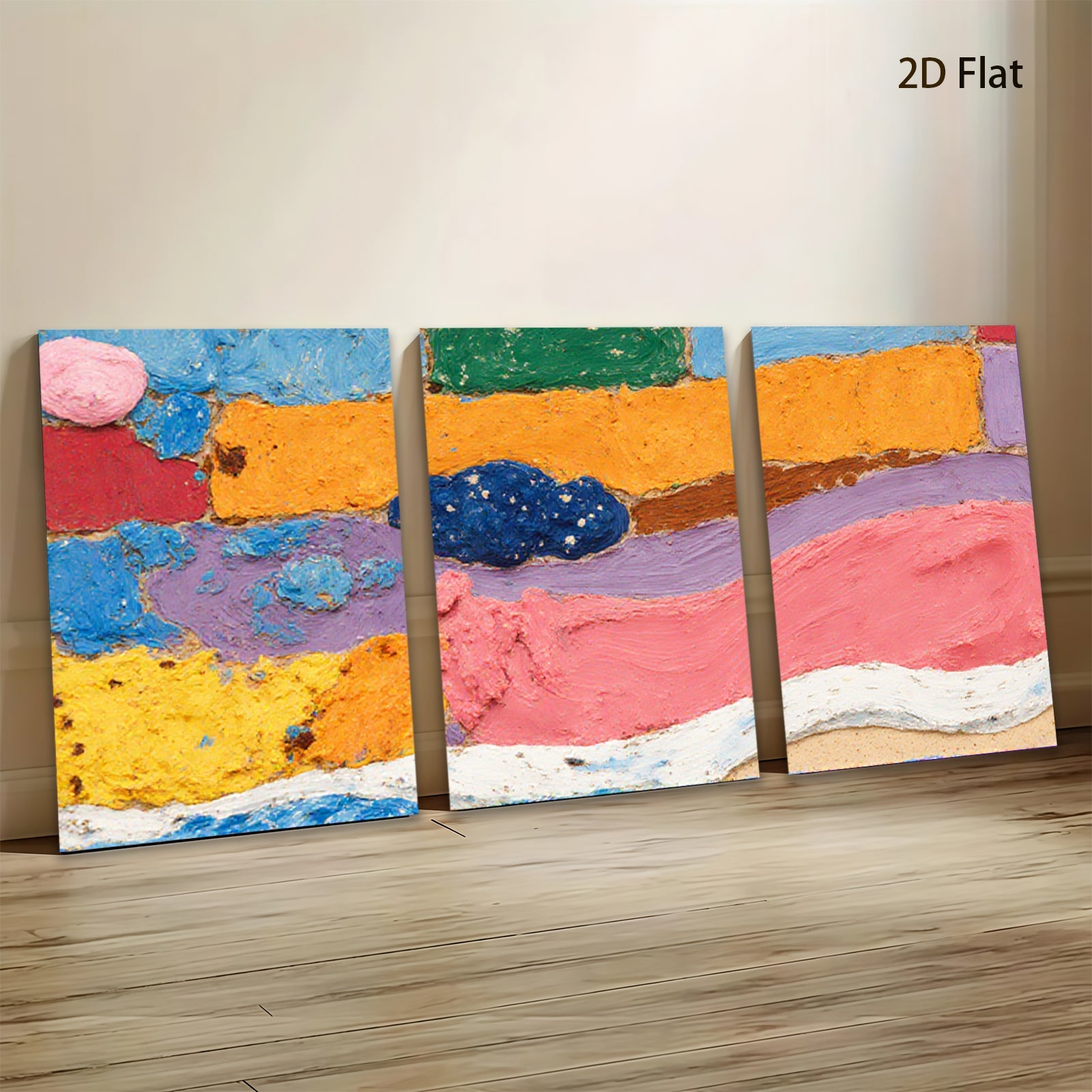 2D flat 1pc Abstract Textured Canvas Wall Art Modern Farmhouse Living Room Bedroom Decor Gallery Wrapped Ready to Hang Canvas Prints