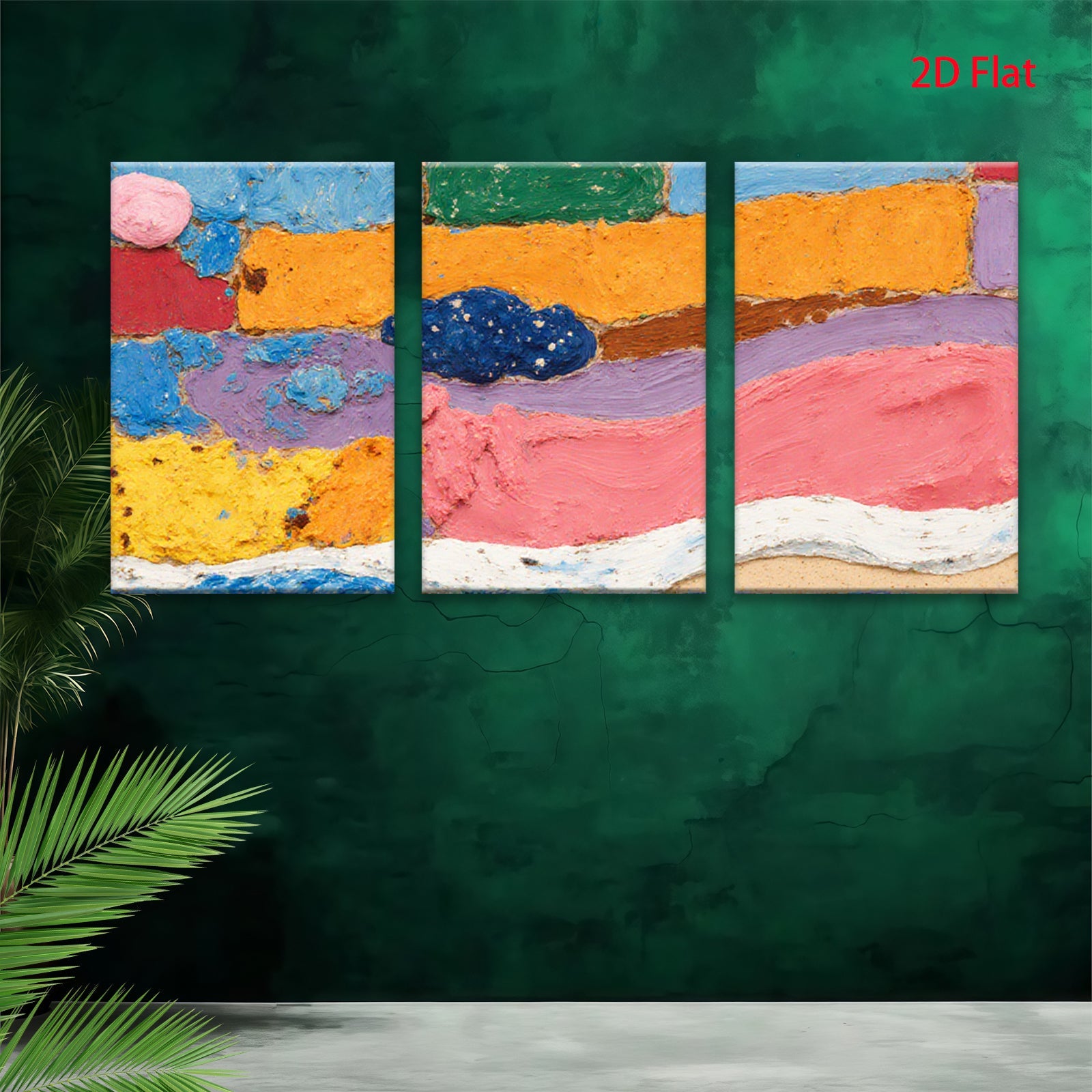 2D flat 1pc Abstract Textured Canvas Wall Art Modern Farmhouse Living Room Bedroom Decor Gallery Wrapped Ready to Hang Canvas Prints