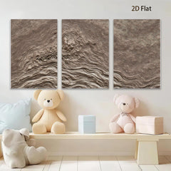 2D flat 1pc Abstract Textured Earth Tones Wall Art for Living Room Bedroom Home Decor Canvas Prints Modern Farmhouse Rustic Gallery Wrapped