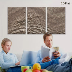 2D flat 1pc Abstract Textured Earth Tones Wall Art for Living Room Bedroom Home Decor Canvas Prints Modern Farmhouse Rustic Gallery Wrapped