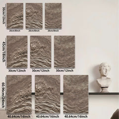 2D flat 1pc Abstract Textured Earth Tones Wall Art for Living Room Bedroom Home Decor Canvas Prints Modern Farmhouse Rustic Gallery Wrapped