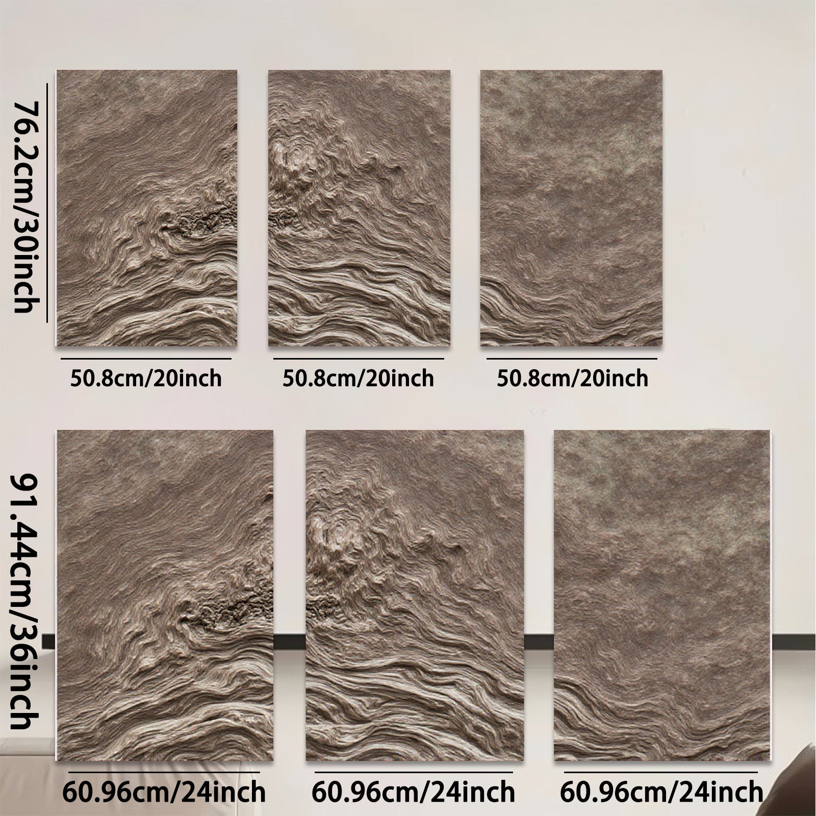 2D flat 1pc Abstract Textured Earth Tones Wall Art for Living Room Bedroom Home Decor Canvas Prints Modern Farmhouse Rustic Gallery Wrapped