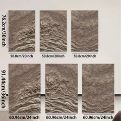 2D flat 1pc Abstract Textured Earth Tones Wall Art for Living Room Bedroom Home Decor Canvas Prints Modern Farmhouse Rustic Gallery Wrapped