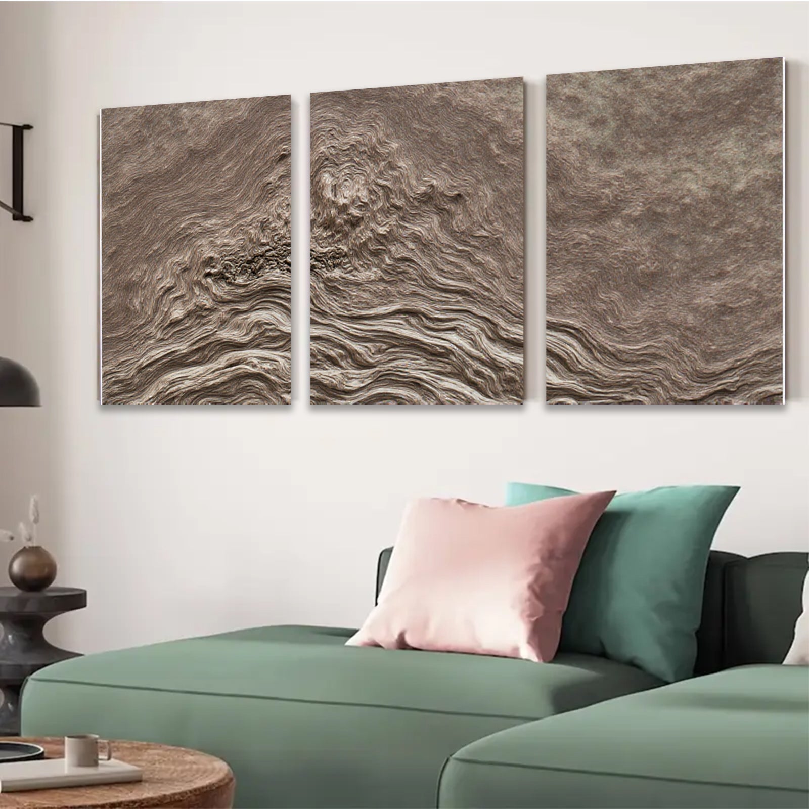 2D flat 1pc Abstract Textured Earth Tones Wall Art for Living Room Bedroom Home Decor Canvas Prints Modern Farmhouse Rustic Gallery Wrapped