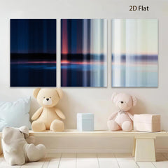 2D flat 1pc Abstract Vertical Lines Modern Wall Art Coastal Home Decor Living Room Bedroom Canvas Prints Gallery Wrapped Ready to Hang Farmhouse Style