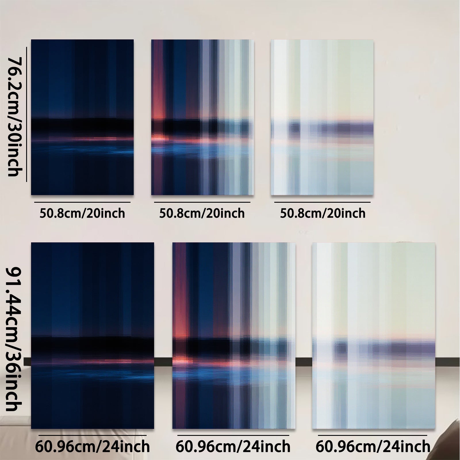 2D flat 1pc Abstract Vertical Lines Modern Wall Art Coastal Home Decor Living Room Bedroom Canvas Prints Gallery Wrapped Ready to Hang Farmhouse Style