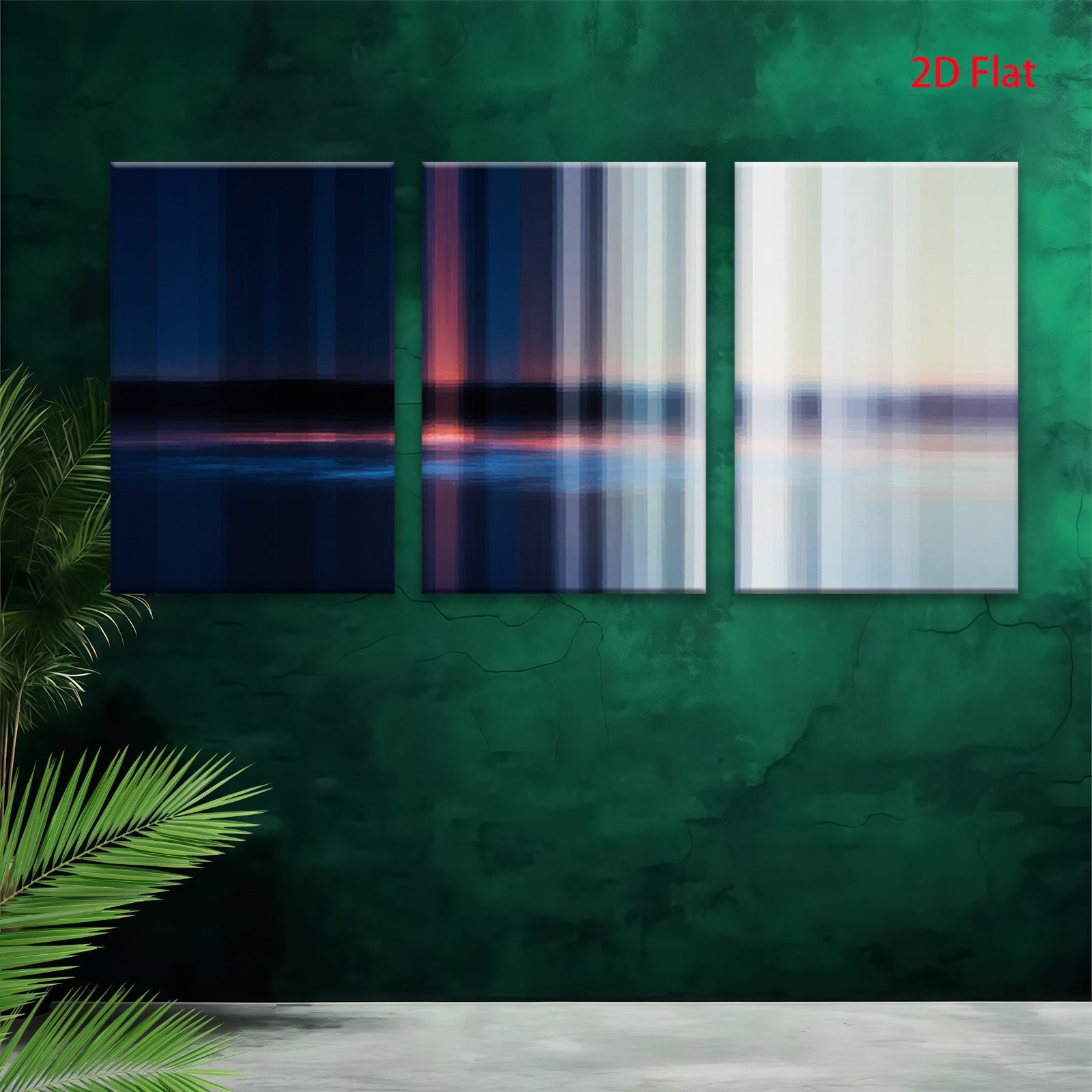 2D flat 1pc Abstract Vertical Lines Modern Wall Art Coastal Home Decor Living Room Bedroom Canvas Prints Gallery Wrapped Ready to Hang Farmhouse Style