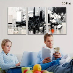 2D flat 1pc Abstract Vessels Modern Wall Art Living Room Bedroom Home Decor Gallery Wrapped Canvas Prints Ready to Hang Farmhouse Style