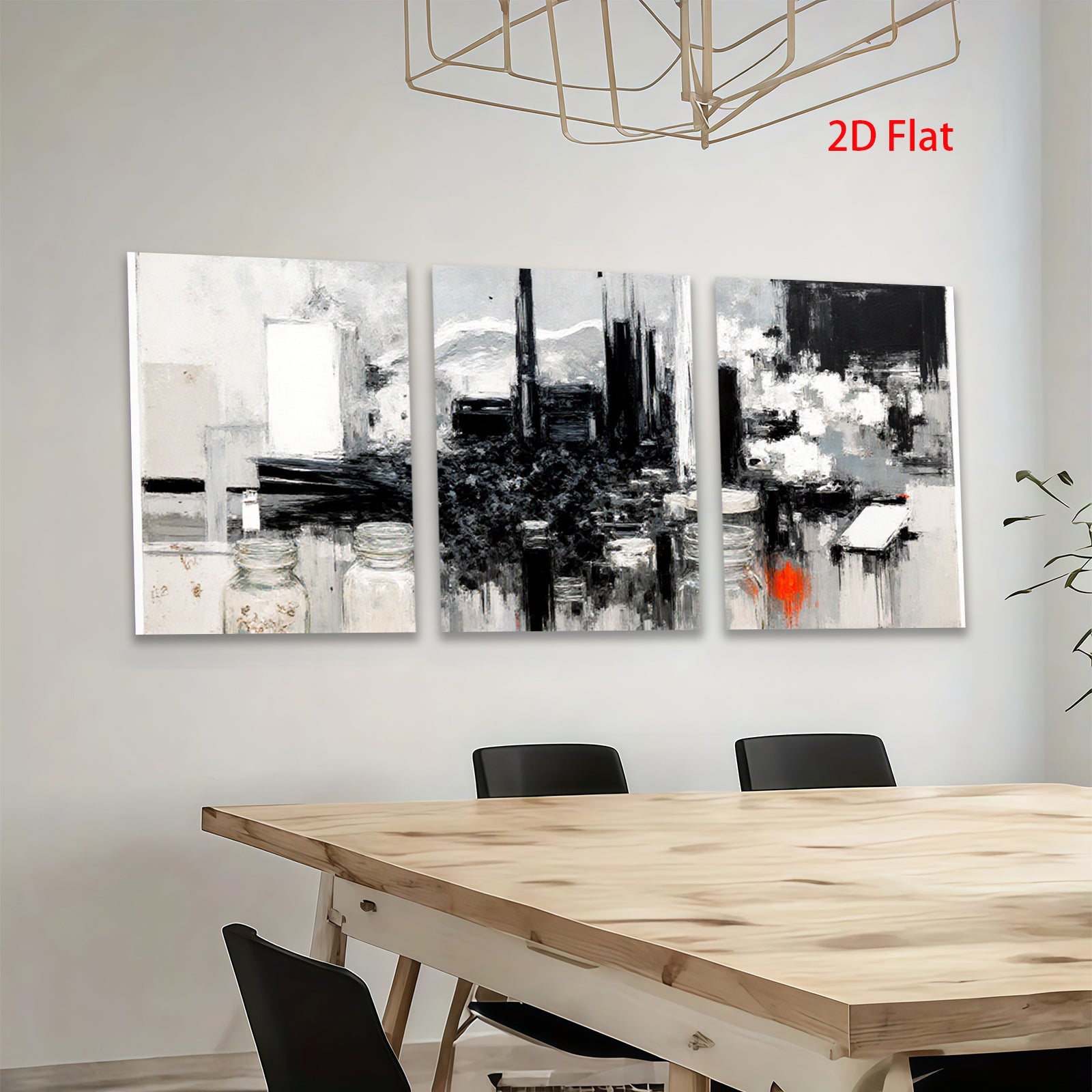 2D flat 1pc Abstract Vessels Modern Wall Art Living Room Bedroom Home Decor Gallery Wrapped Canvas Prints Ready to Hang Farmhouse Style
