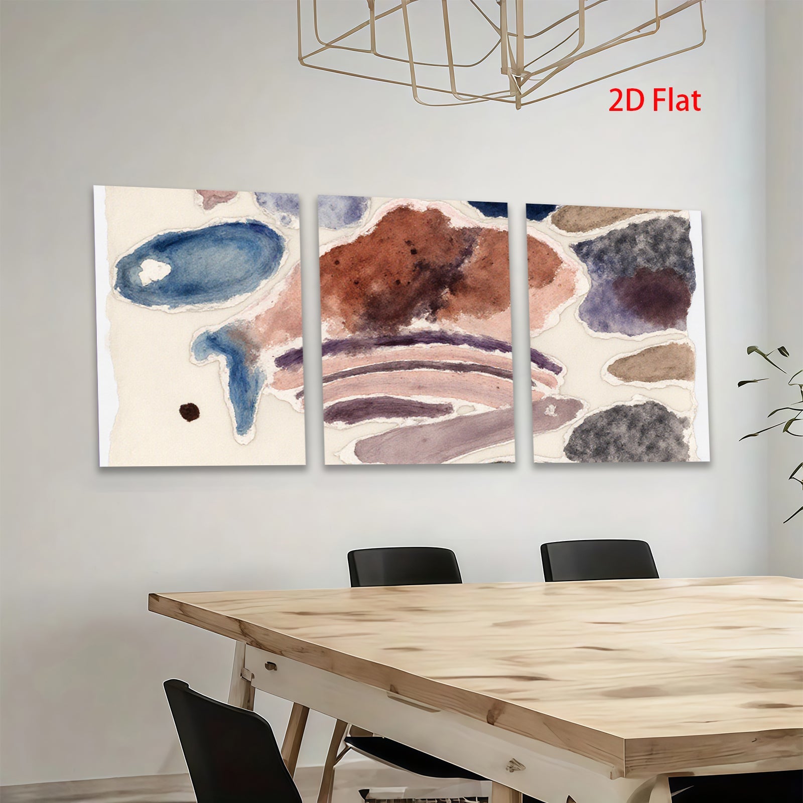 2D flat 1pc Abstract Watercolor Wash Coastal Farmhouse Wall Art Prints Living Room Bedroom Decor Modern Gallery Wrapped Canvas Textured Neutral Tones