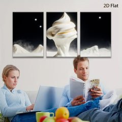2D flat 1pc Abstract White Sculpture Modern Wall Art Living Room Bedroom Decor Coastal Chic Gallery Wrapped Canvas Prints Ready to Hang Farmhouse Style