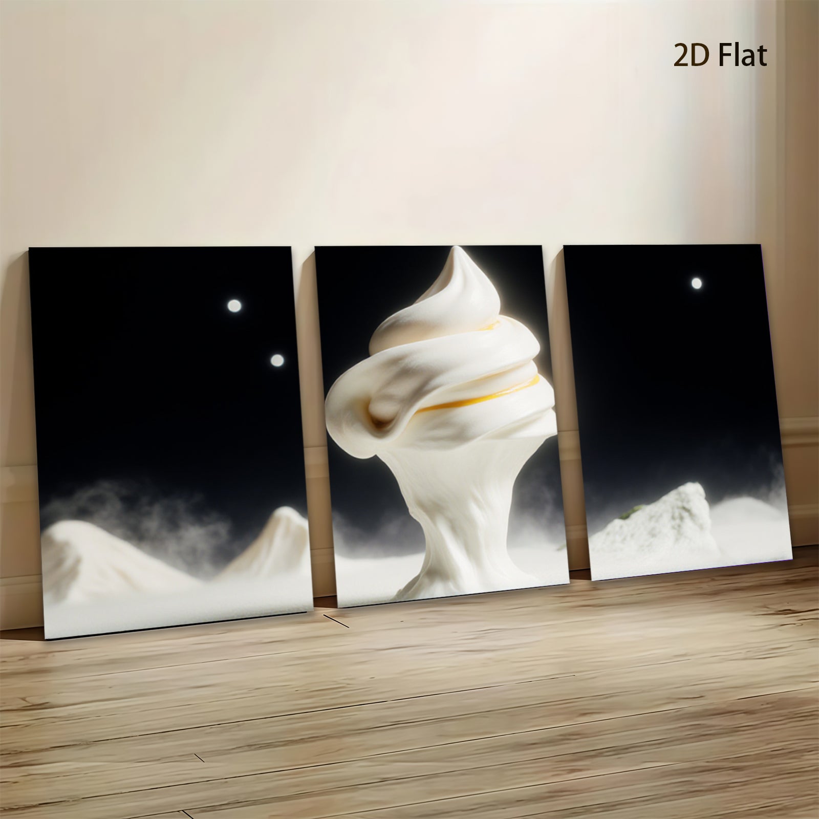 2D flat 1pc Abstract White Sculpture Modern Wall Art Living Room Bedroom Decor Coastal Chic Gallery Wrapped Canvas Prints Ready to Hang Farmhouse Style