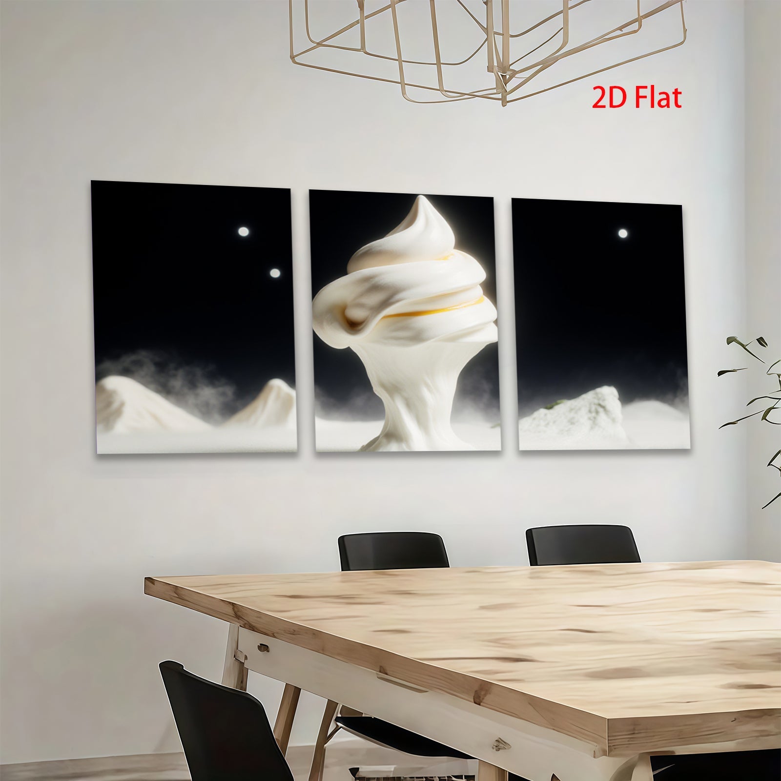 2D flat 1pc Abstract White Sculpture Modern Wall Art Living Room Bedroom Decor Coastal Chic Gallery Wrapped Canvas Prints Ready to Hang Farmhouse Style