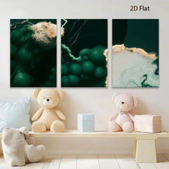 2D flat 1pc Abstract botanical art lush green tendrils delicate floral accent living room bedroom gallery wall modern farmhouse coastal decor statement piece