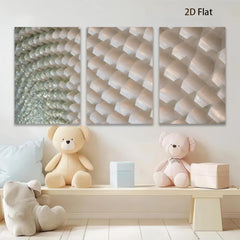 2D flat 1pc Abstract geometric tile pattern wall art for living room bedroom home decor farmhouse style modern minimalist gallery wrapped canvas print
