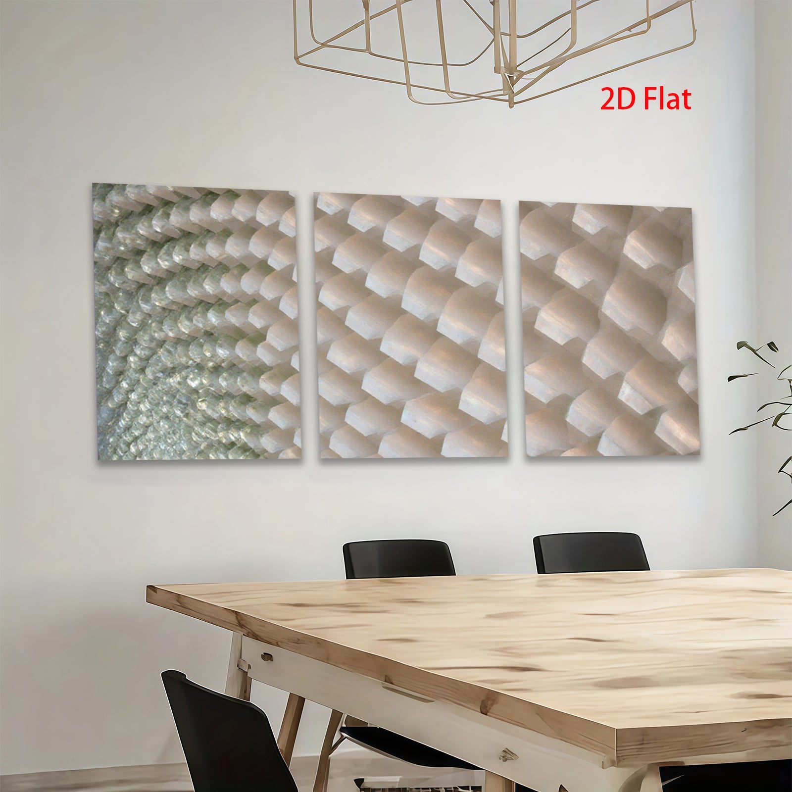 2D flat 1pc Abstract geometric tile pattern wall art for living room bedroom home decor farmhouse style modern minimalist gallery wrapped canvas print