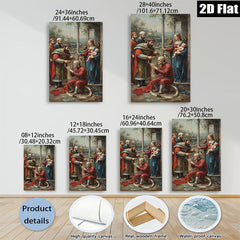 2D flat 1pc Adoration Magi Jesus biblical art wall decor living room bedroom farmhouse style canvas prints modern home accents
