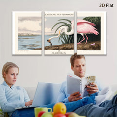 2D flat 1pc American Flamingo Birds Wall Art Canvas Painting Living Room Bedroom Home Decor Modern Farmhouse Style Gallery Wrapped Prints Large Size