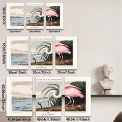 2D flat 1pc American Flamingo Birds Wall Art Canvas Painting Living Room Bedroom Home Decor Modern Farmhouse Style Gallery Wrapped Prints Large Size
