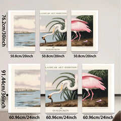 2D flat 1pc American Flamingo Birds Wall Art Canvas Painting Living Room Bedroom Home Decor Modern Farmhouse Style Gallery Wrapped Prints Large Size