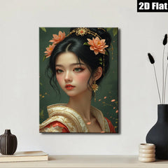 2D flat 1pc Ancient Beauty Floral Portrait Wall Art Decor Living Room Bedroom Canvas Prints Modern Home D��cor Gift Ideas Trending Now