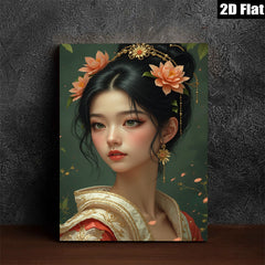 2D flat 1pc Ancient Beauty Floral Portrait Wall Art Decor Living Room Bedroom Canvas Prints Modern Home D��cor Gift Ideas Trending Now